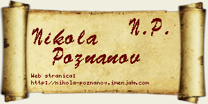 Nikola Poznanov vizit kartica